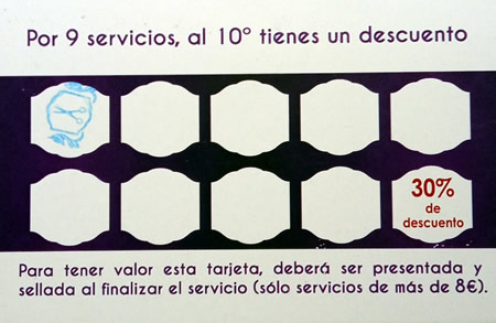 ondass peluqueria tarjeta reverso